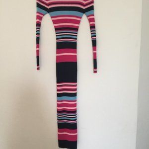 Fashion nova fitted long striped dress